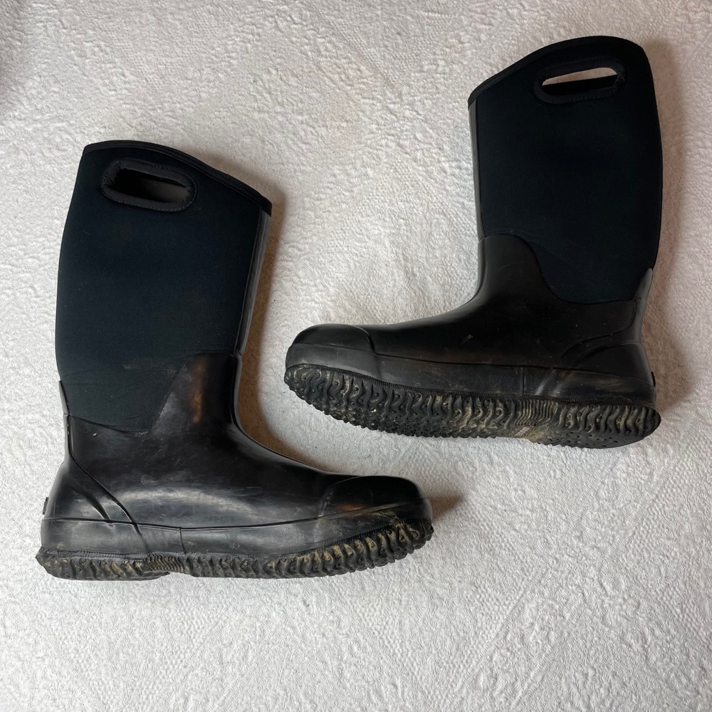 Bogs Classic High HA Black Waterproof Insulated Winter Rain Boots Womens 10 - Picture 7 of 8